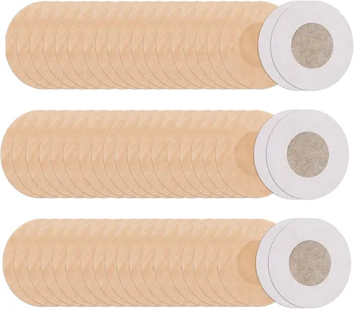 30 Pairs of Nipple Breast Covers Nipple Cover Disposable Breast Pasties Breast Pasties Adhesive Bra Disposable Invisible Seamless Adhesive Bras (Round)