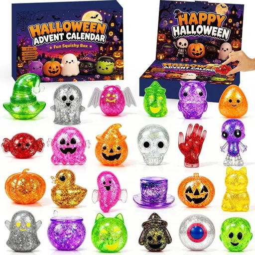 Halloween Advent Calendar 2026,24PCS Halloween Bulk Sensory Fidget Toys,Halloween Countdown Calendar,Party Favors Treat Bags Gifts Adult