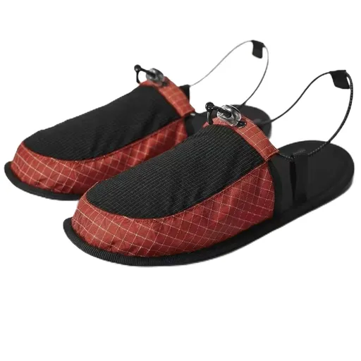 Lightweight Packable Quick-Dry Slip-Ons for Camping, Beach, Travel & Hotel Use, M (Red)