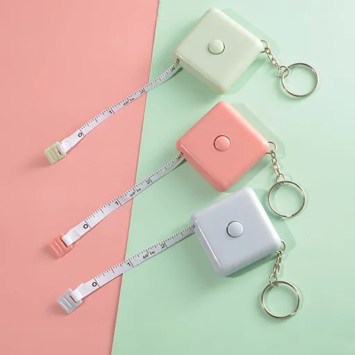 Tape measure - Extendable measuring tape - Small measuring tape - 1.5 m extendable measuring tape for sewing and crafts, body measurements, weaving fabrics - Set of 3 (blue, pink, green)