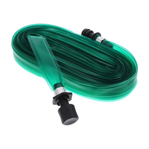 Hose With Holes Flat Soaker Hose Sprinkler Green PVC 1Pcs for Outdoor Irrigation