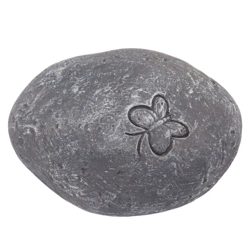 Pet Memorial Garden Stone DIY Butterfly Print Pet Cat Dog Grave Marker Resin Pet Memorial Gift Stone Grey