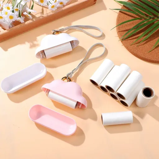 2Pcs Lint Roller Pet Hair Remover with Cover for Clothes and Upholstery