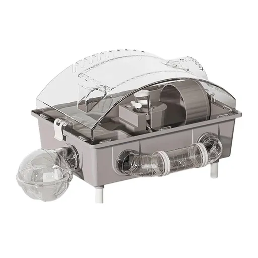 Acrylic Hamster Large Cage Luxury Villa House Playing House for Small Animals - Grey